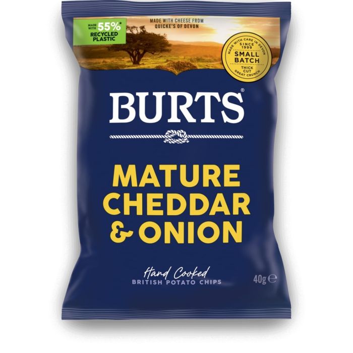 BURTS VINTAGE CHEDDAR & ONION 20 X 40G